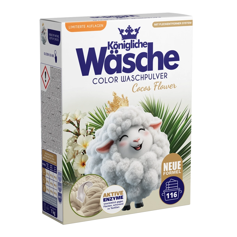 Königliche Wäsche Color Cocos Flower - proszek do prania tkanin kolorowych - 7 kg BOX
